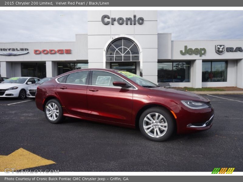 Velvet Red Pearl / Black/Linen 2015 Chrysler 200 Limited
