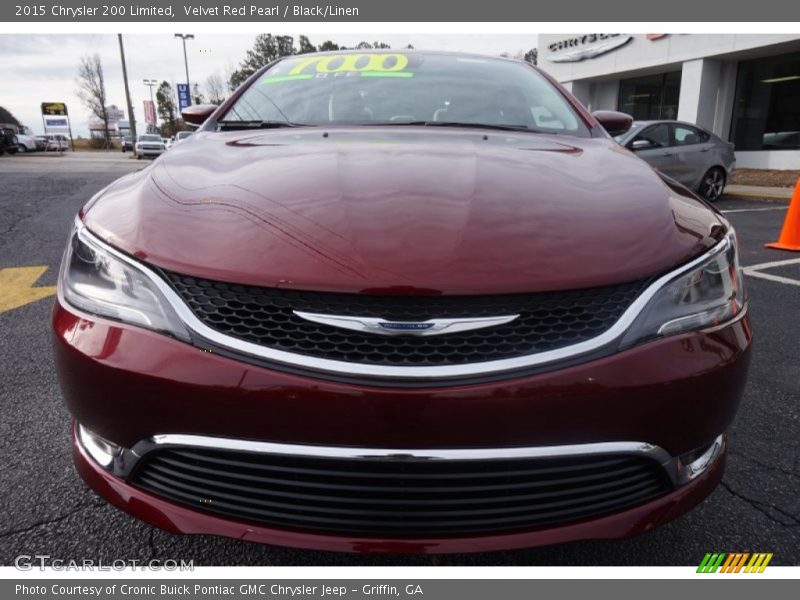Velvet Red Pearl / Black/Linen 2015 Chrysler 200 Limited