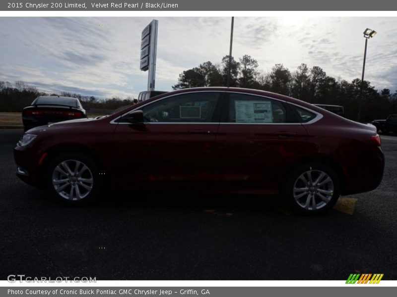 Velvet Red Pearl / Black/Linen 2015 Chrysler 200 Limited