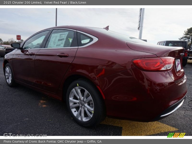 Velvet Red Pearl / Black/Linen 2015 Chrysler 200 Limited