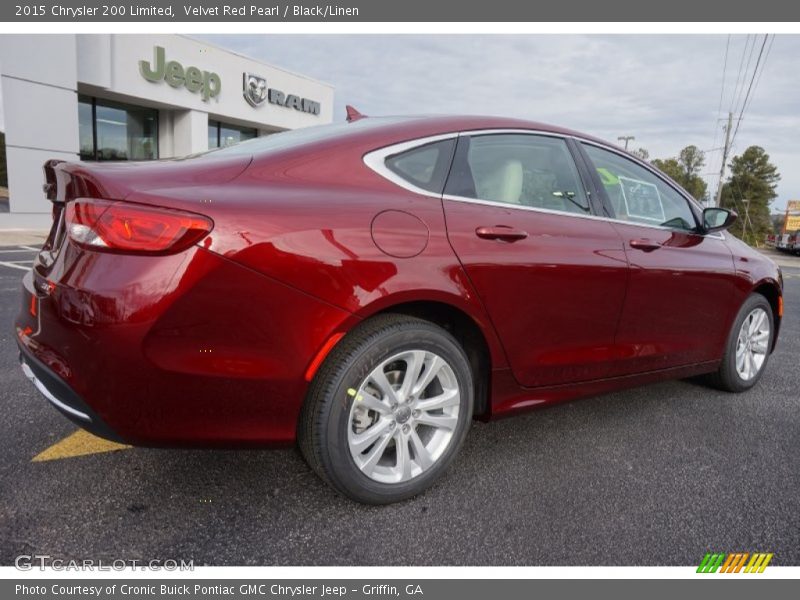 Velvet Red Pearl / Black/Linen 2015 Chrysler 200 Limited