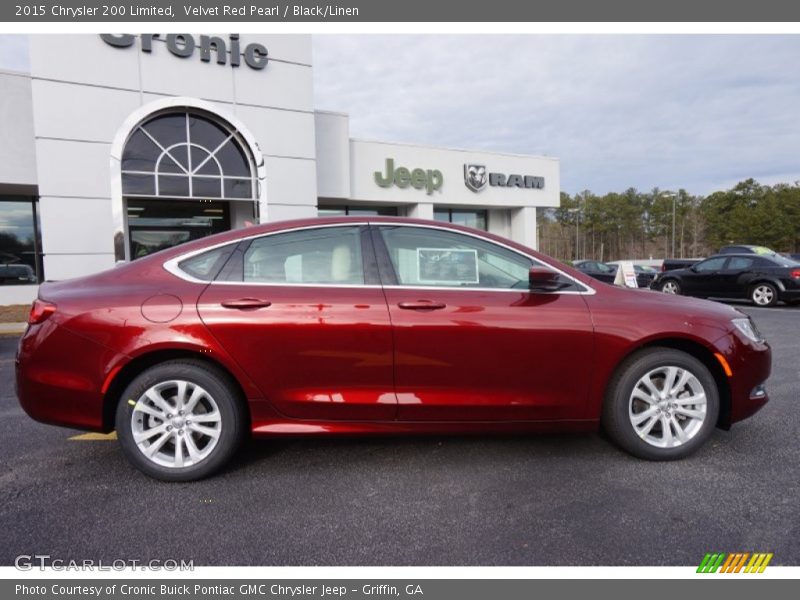 Velvet Red Pearl / Black/Linen 2015 Chrysler 200 Limited