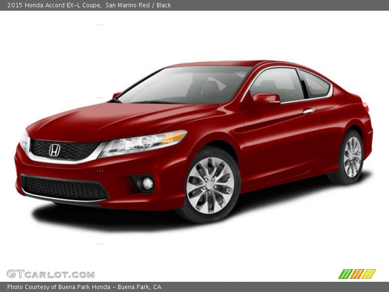 San Marino Red / Black 2015 Honda Accord EX-L Coupe