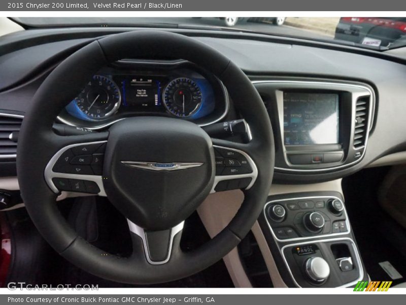Velvet Red Pearl / Black/Linen 2015 Chrysler 200 Limited