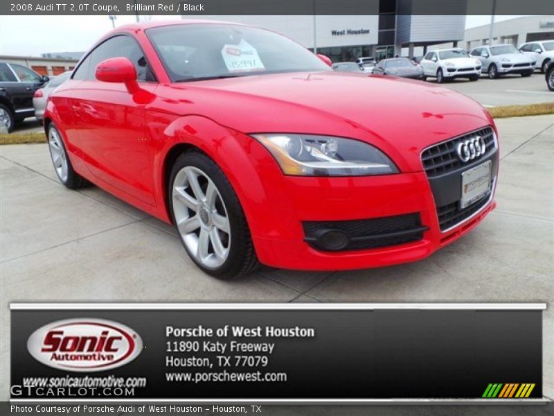 Brilliant Red / Black 2008 Audi TT 2.0T Coupe