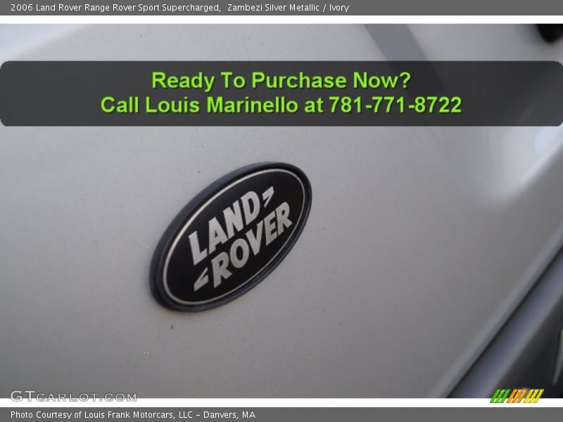 Zambezi Silver Metallic / Ivory 2006 Land Rover Range Rover Sport Supercharged