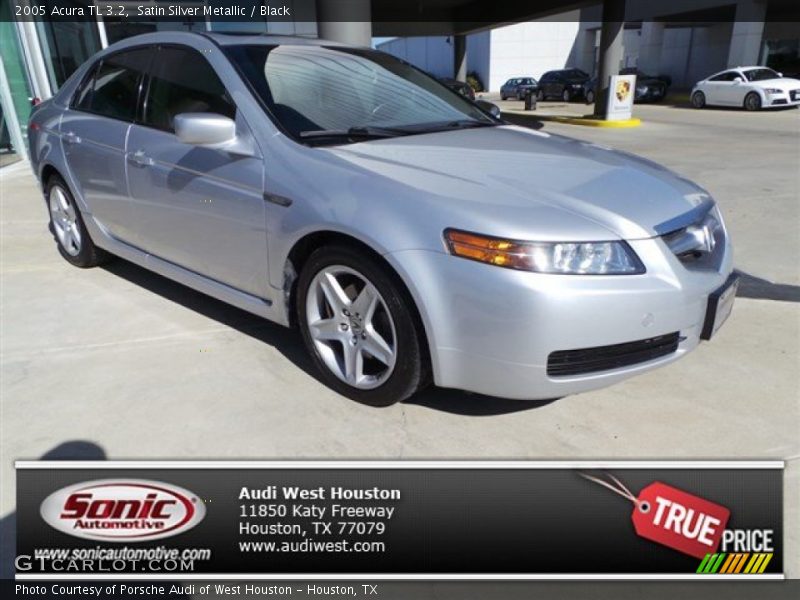 Satin Silver Metallic / Black 2005 Acura TL 3.2