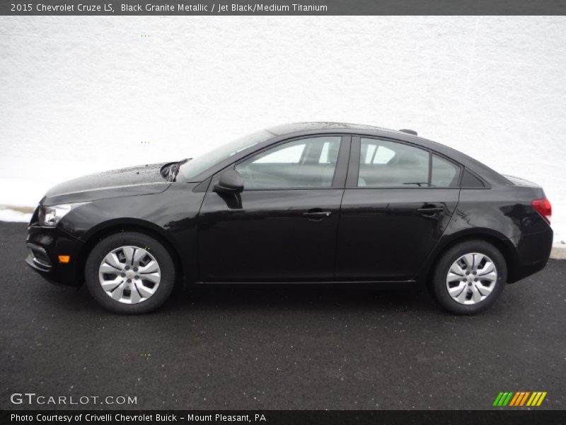 Black Granite Metallic / Jet Black/Medium Titanium 2015 Chevrolet Cruze LS