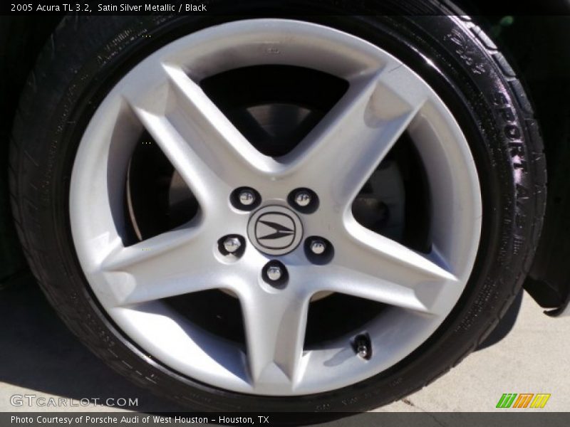 Satin Silver Metallic / Black 2005 Acura TL 3.2