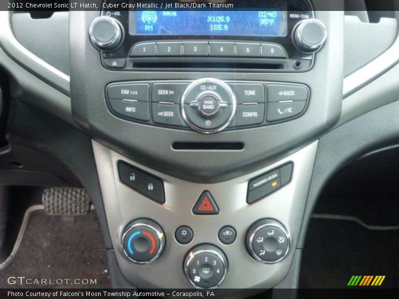 Cyber Gray Metallic / Jet Black/Dark Titanium 2012 Chevrolet Sonic LT Hatch