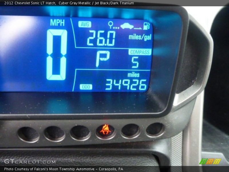 Cyber Gray Metallic / Jet Black/Dark Titanium 2012 Chevrolet Sonic LT Hatch