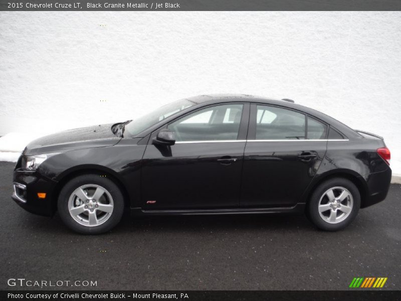 Black Granite Metallic / Jet Black 2015 Chevrolet Cruze LT