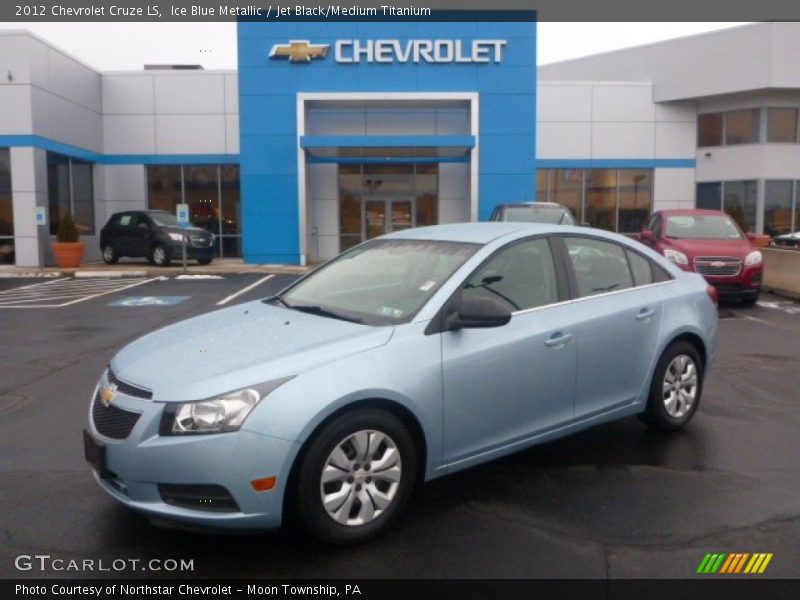 Ice Blue Metallic / Jet Black/Medium Titanium 2012 Chevrolet Cruze LS