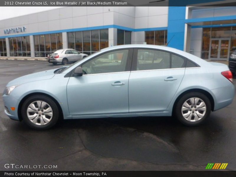 Ice Blue Metallic / Jet Black/Medium Titanium 2012 Chevrolet Cruze LS