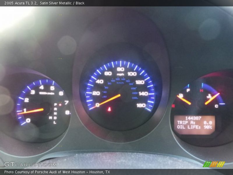 Satin Silver Metallic / Black 2005 Acura TL 3.2