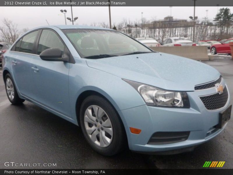Ice Blue Metallic / Jet Black/Medium Titanium 2012 Chevrolet Cruze LS