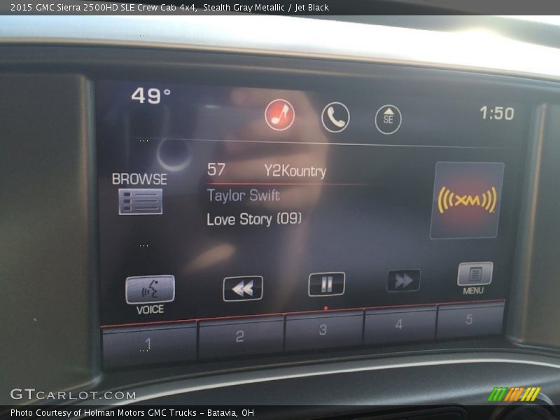 Stealth Gray Metallic / Jet Black 2015 GMC Sierra 2500HD SLE Crew Cab 4x4
