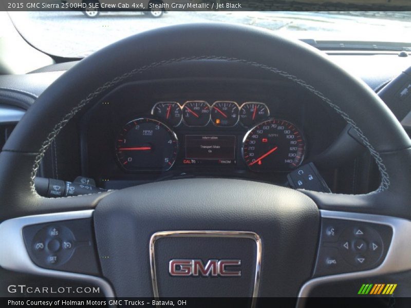 Stealth Gray Metallic / Jet Black 2015 GMC Sierra 2500HD SLE Crew Cab 4x4