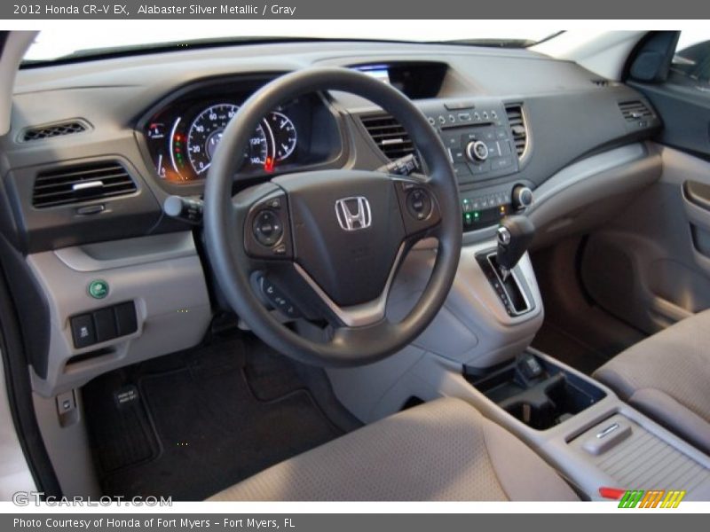 Alabaster Silver Metallic / Gray 2012 Honda CR-V EX