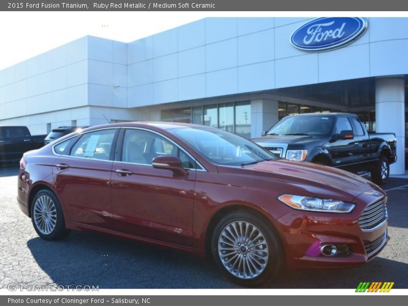 Ruby Red Metallic / Medium Soft Ceramic 2015 Ford Fusion Titanium