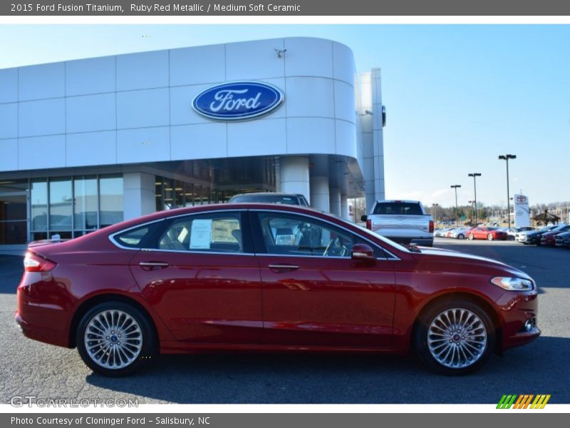 Ruby Red Metallic / Medium Soft Ceramic 2015 Ford Fusion Titanium