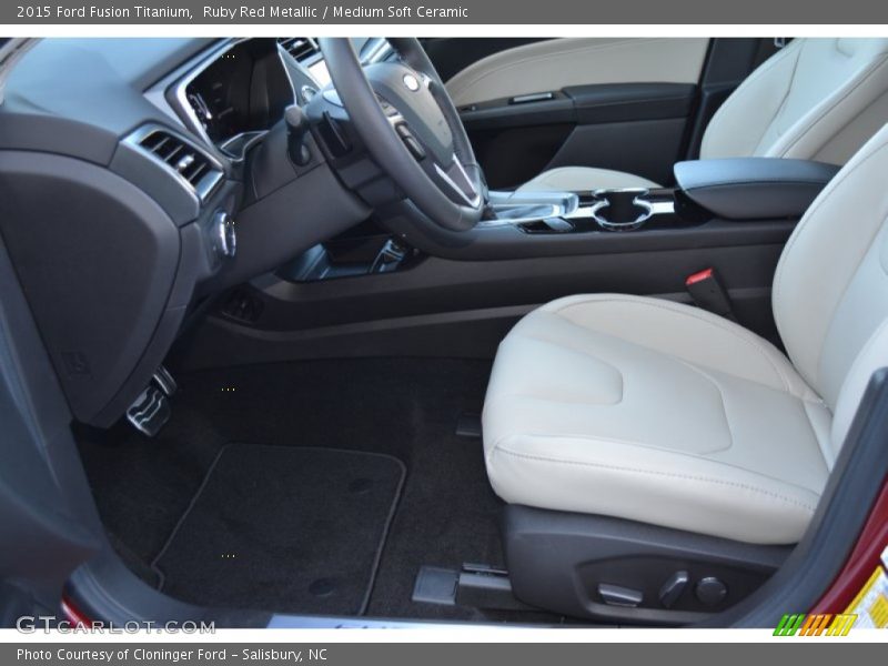 Ruby Red Metallic / Medium Soft Ceramic 2015 Ford Fusion Titanium