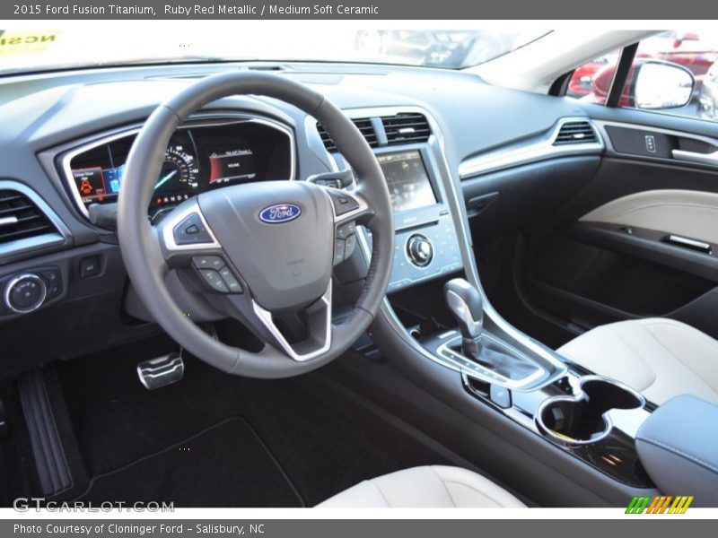 Ruby Red Metallic / Medium Soft Ceramic 2015 Ford Fusion Titanium