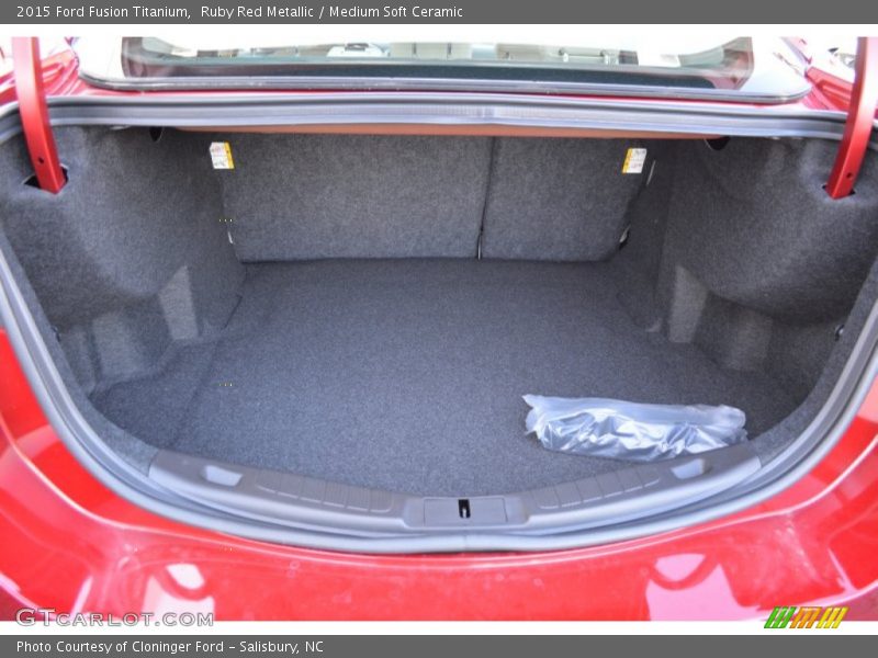 Ruby Red Metallic / Medium Soft Ceramic 2015 Ford Fusion Titanium