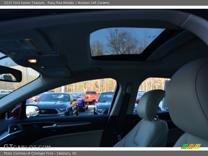 Ruby Red Metallic / Medium Soft Ceramic 2015 Ford Fusion Titanium