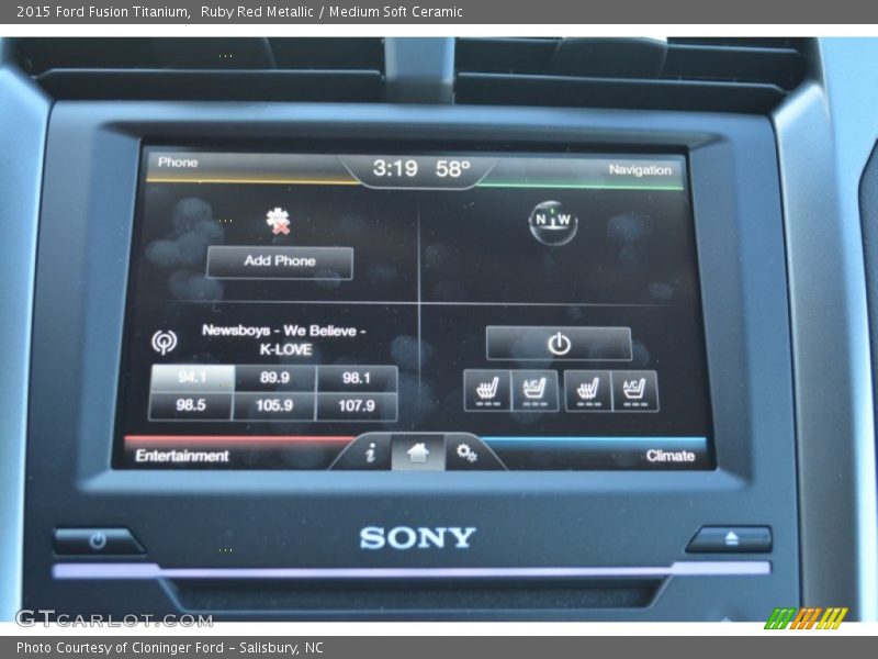 Ruby Red Metallic / Medium Soft Ceramic 2015 Ford Fusion Titanium