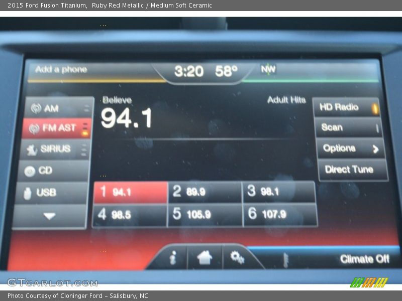 Ruby Red Metallic / Medium Soft Ceramic 2015 Ford Fusion Titanium