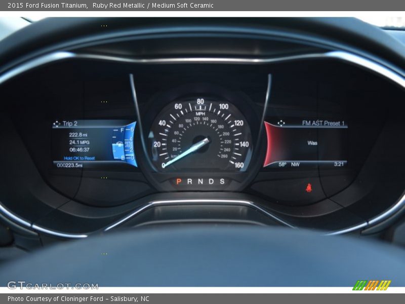 Ruby Red Metallic / Medium Soft Ceramic 2015 Ford Fusion Titanium