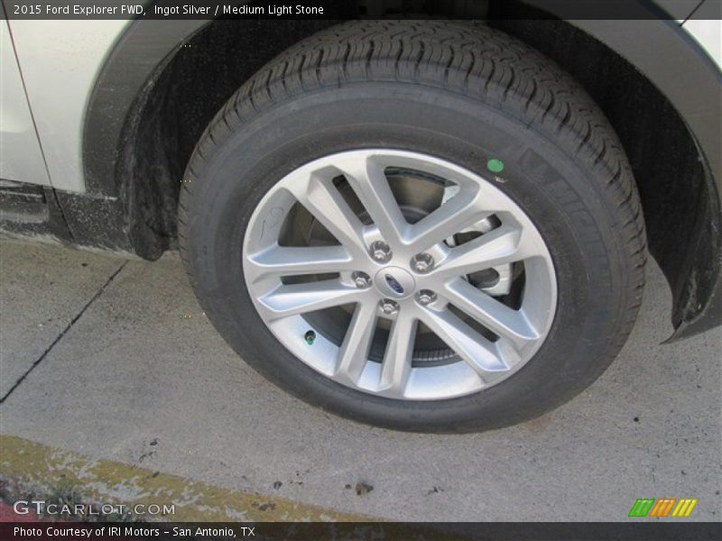 Ingot Silver / Medium Light Stone 2015 Ford Explorer FWD