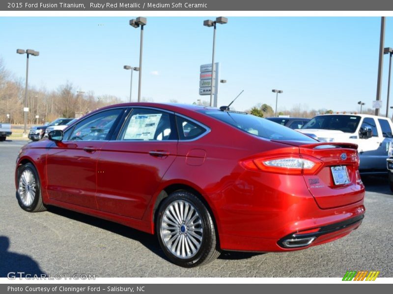 Ruby Red Metallic / Medium Soft Ceramic 2015 Ford Fusion Titanium