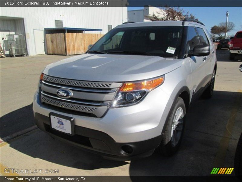 Ingot Silver / Medium Light Stone 2015 Ford Explorer FWD