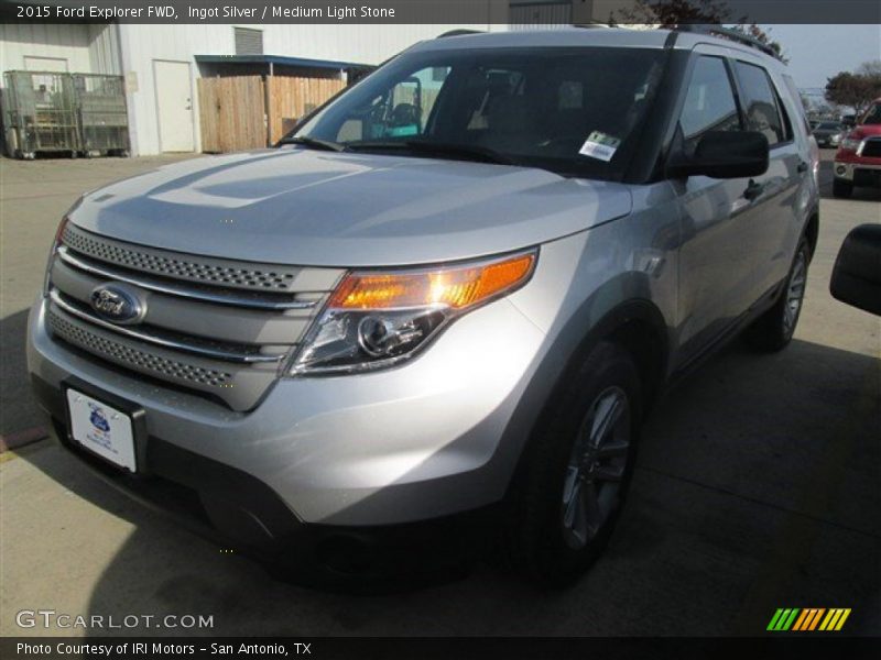 Ingot Silver / Medium Light Stone 2015 Ford Explorer FWD
