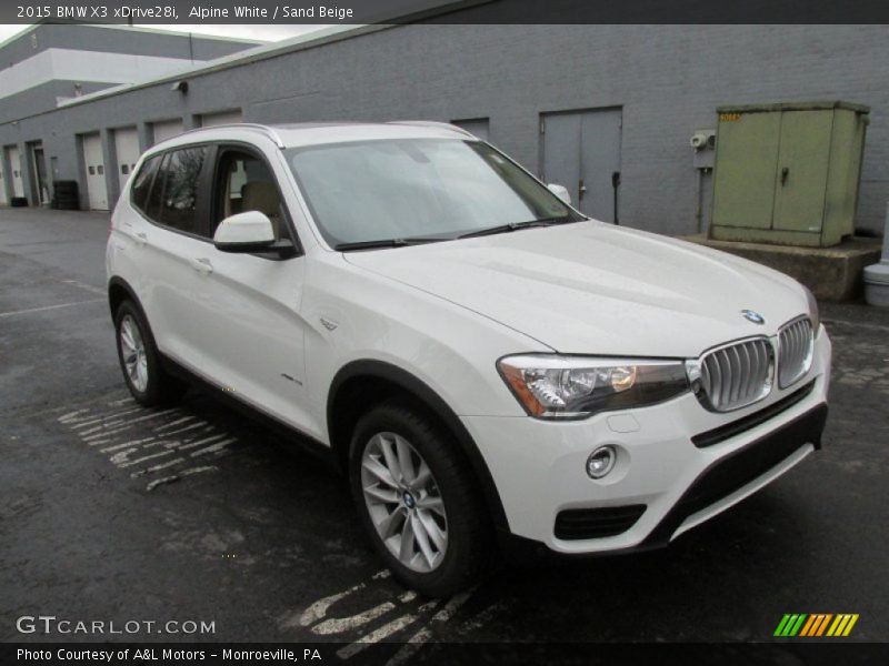 Alpine White / Sand Beige 2015 BMW X3 xDrive28i