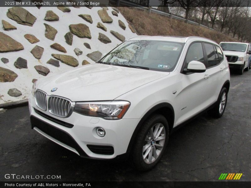 Alpine White / Sand Beige 2015 BMW X3 xDrive28i