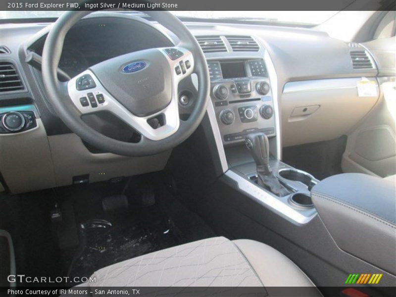 Ingot Silver / Medium Light Stone 2015 Ford Explorer FWD