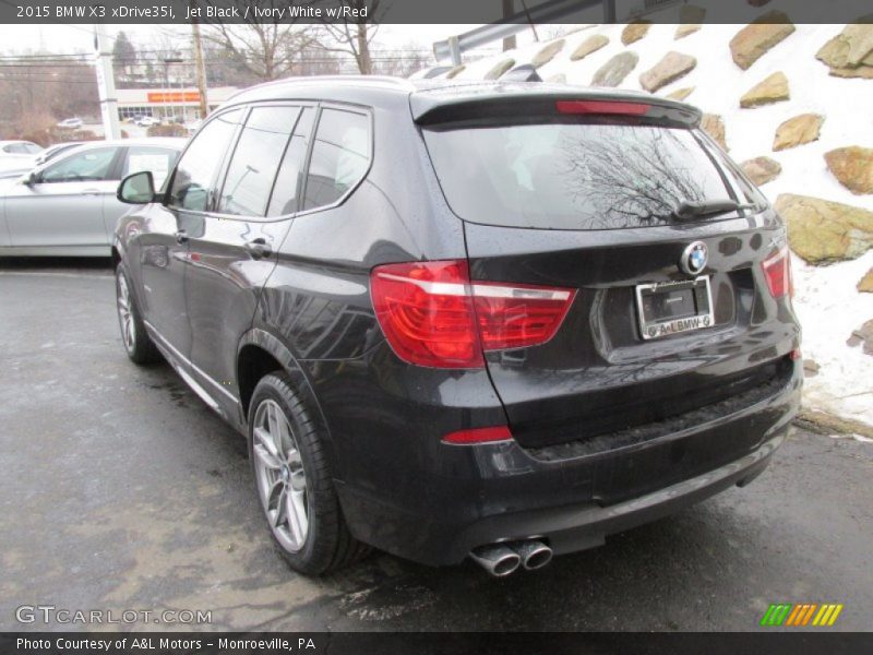 Jet Black / Ivory White w/Red 2015 BMW X3 xDrive35i