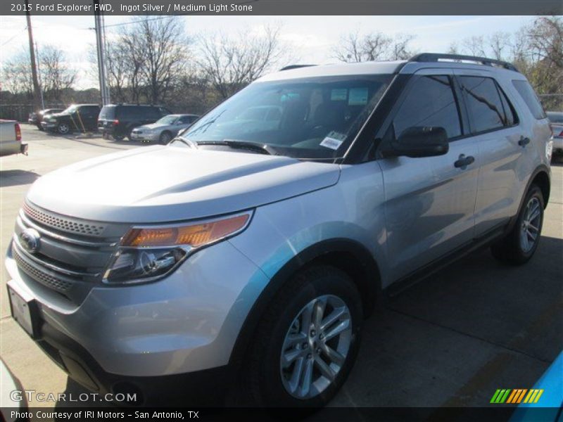 Ingot Silver / Medium Light Stone 2015 Ford Explorer FWD