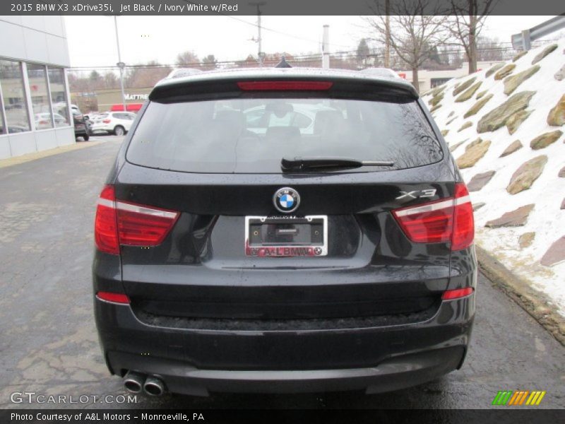 Jet Black / Ivory White w/Red 2015 BMW X3 xDrive35i
