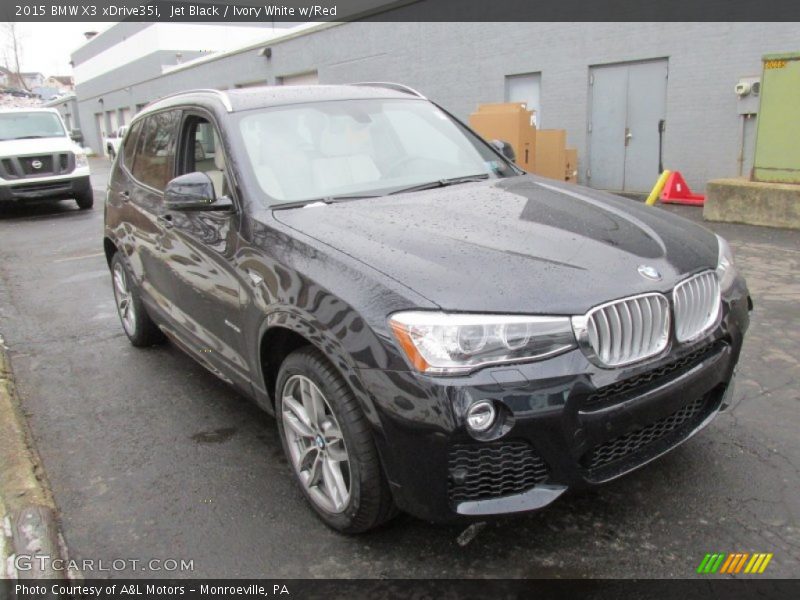 Jet Black / Ivory White w/Red 2015 BMW X3 xDrive35i