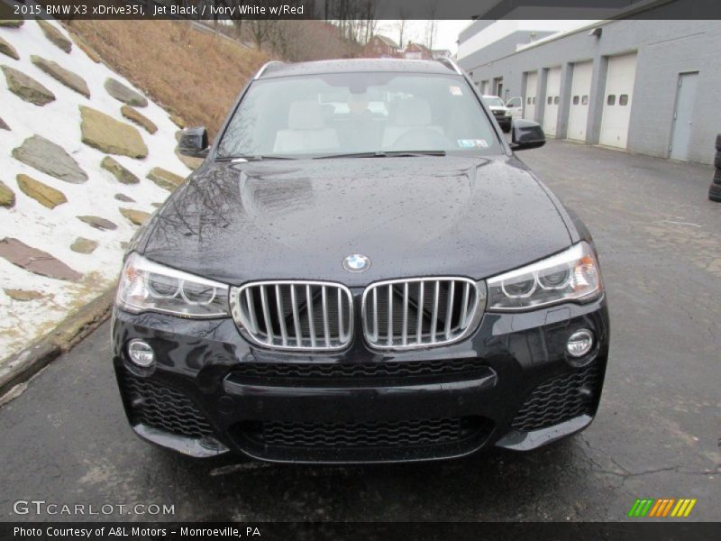 Jet Black / Ivory White w/Red 2015 BMW X3 xDrive35i