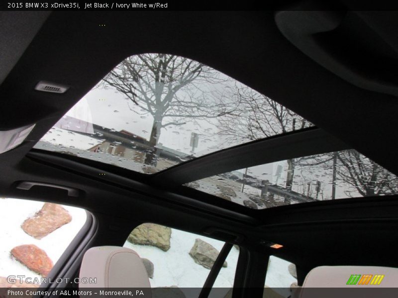 Jet Black / Ivory White w/Red 2015 BMW X3 xDrive35i