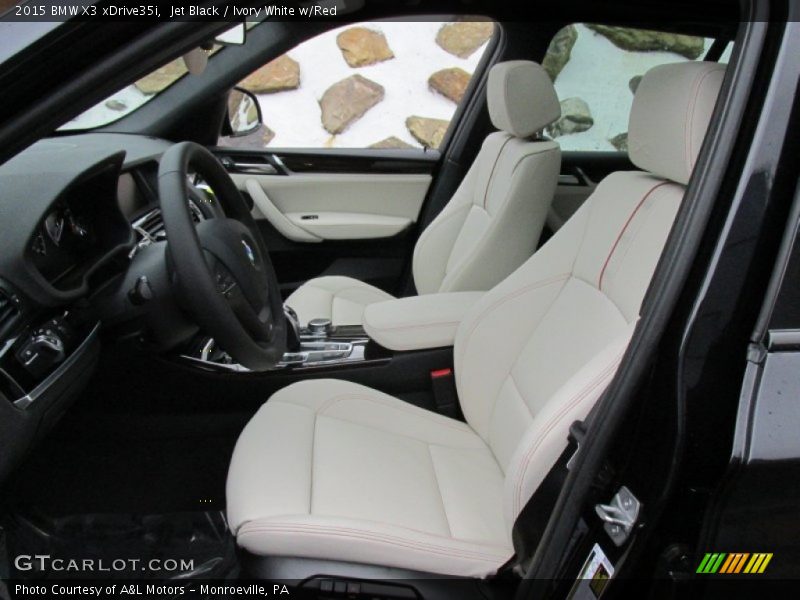 Jet Black / Ivory White w/Red 2015 BMW X3 xDrive35i