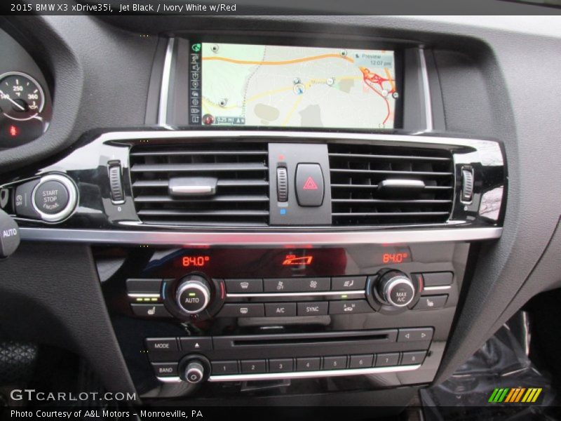 Jet Black / Ivory White w/Red 2015 BMW X3 xDrive35i