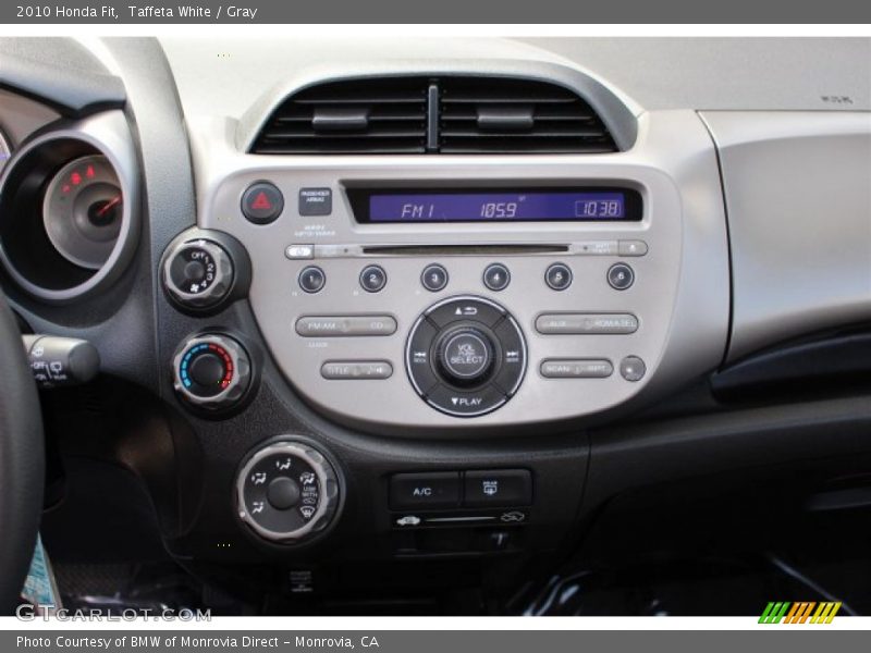 Taffeta White / Gray 2010 Honda Fit