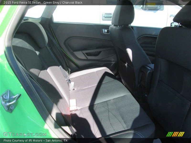 Green Envy / Charcoal Black 2015 Ford Fiesta SE Sedan