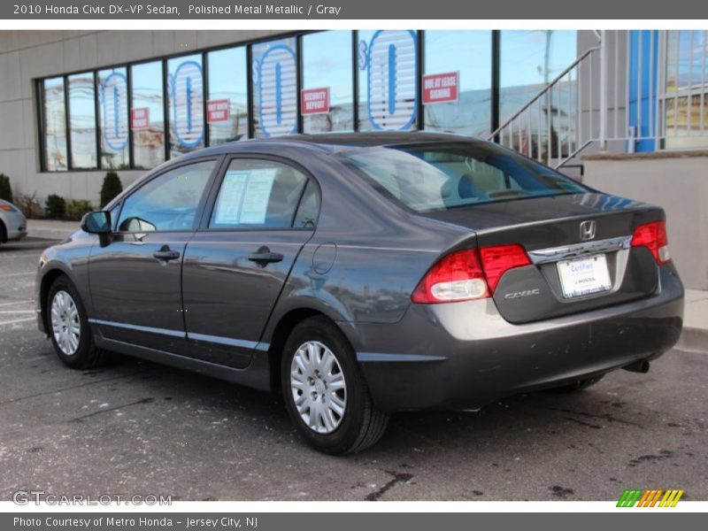 Polished Metal Metallic / Gray 2010 Honda Civic DX-VP Sedan